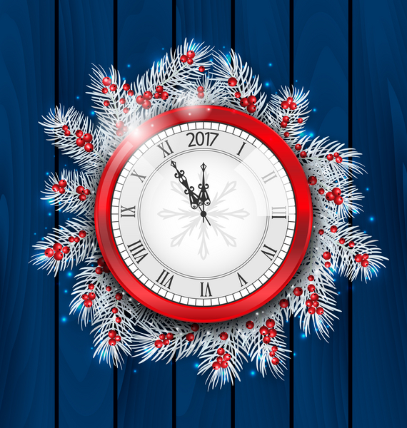 2017 New Year's clock